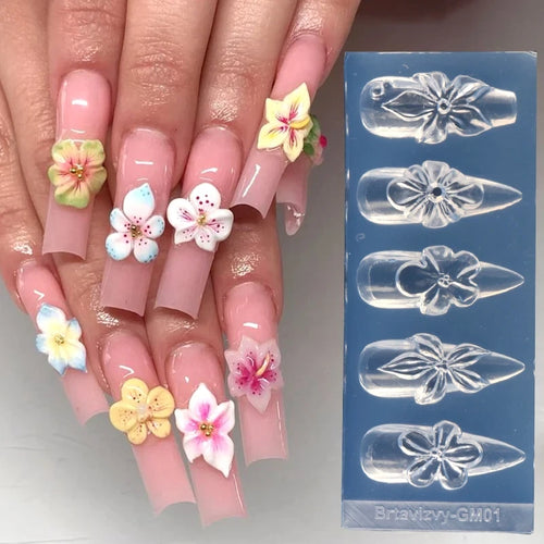 Flower Silicone Nail Mold